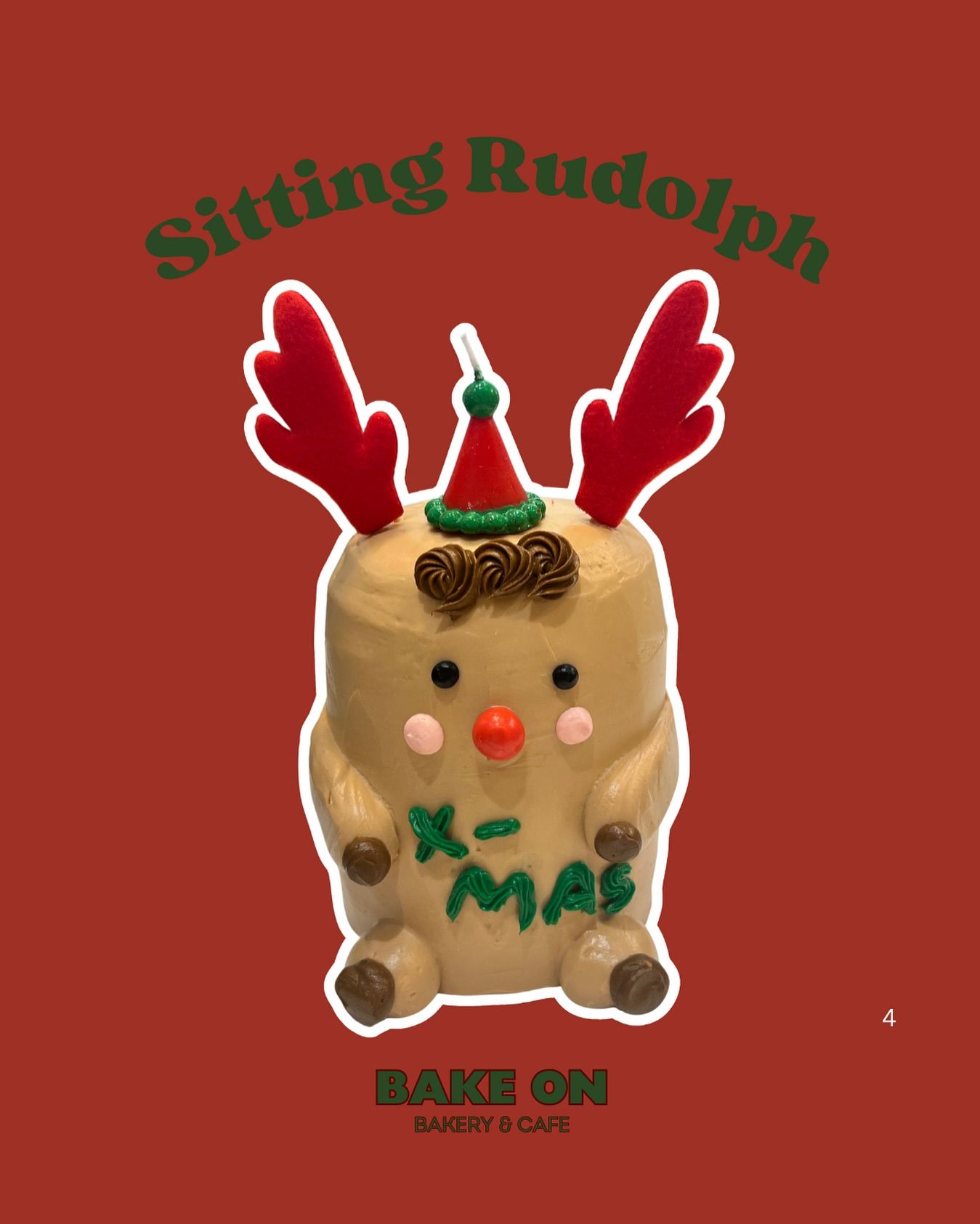Sitting Rudolph Cake